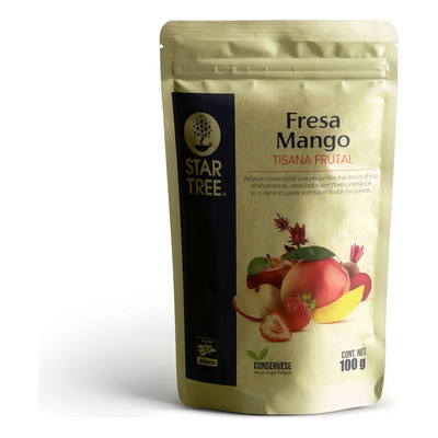 Tisana Frutal Star Tree Fresa Mango 100g Té Sin Teína | MercadoLibre