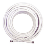 Jumper Coaxial Cable Tipo Rg-6  Blanco De 15.24 Metros