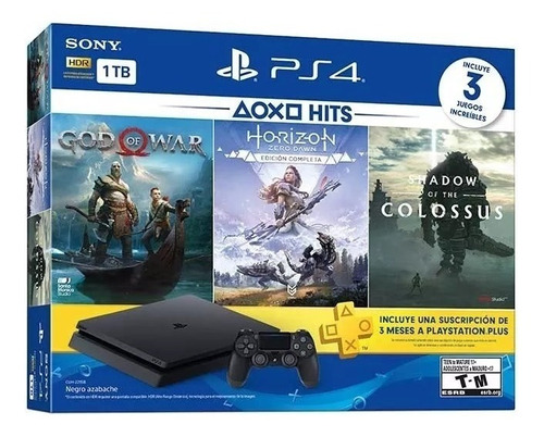 Ps4 Slim Sony 1tb Playstation 4 + 1 Joystick + 3 Juegos Hits