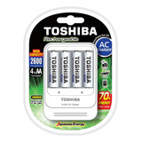 Carregador De Pilhas Aa/ Aaa C/4 Pilhas Aa 2600mah Toshiba