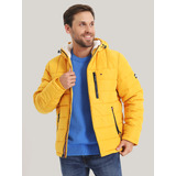 Parka Hoodie Quilted Con Logo Amarillo Tommy Hilfiger