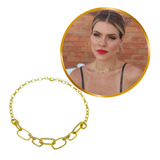 Kit 5 Colar Choker Coleira Feminino Grassa Folheado Atacado