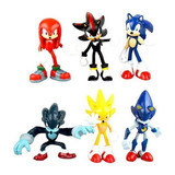 6 Pçs/set 6-7cm Sonic Toy Figuras Shadow Tails Personagens