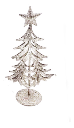  Pino Metal  Navideño Mide 20 Cm Aprox - Adorno De Navidad