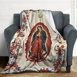 Manta Navideña Virgen De Guadalupe 50x60  Acogedora