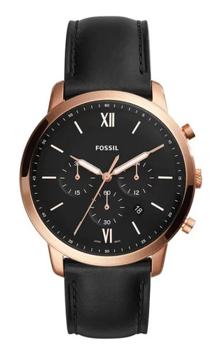 Reloj Fossil Fs5381 En Cuero Para Caballero 100% Original