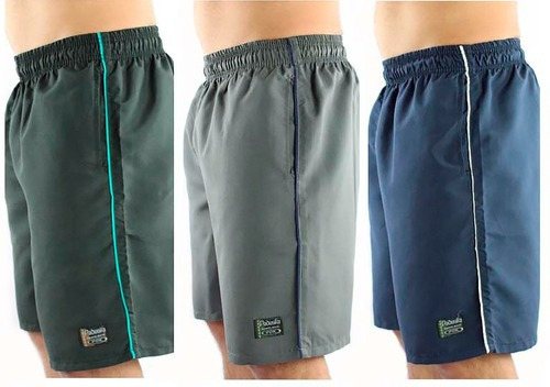 Kit 3 Bermuda Elástico Shorts Praia Academia  Masculino 