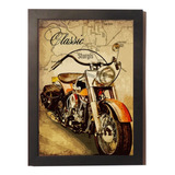 Quadro Poster Moldura Motocicleta Harley-davidson Vintage A3