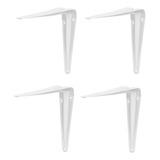 Pack 4 Soporte Escuadra Metal Para Repisa Estante 8''x10''