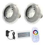 Kit Led Piscina - Controle Touch + 2 Leds Rgb + Fonte 12v 110v/220v