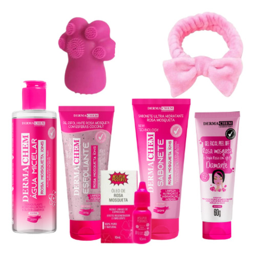 Kit Skin Care Infantil Com Rosa Mosqueta Limpeza E Proteção