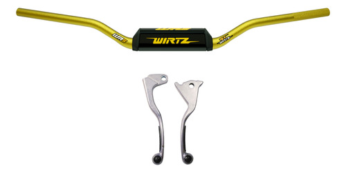 Manubrio Wr5 Dorado + Manijas Grip Negro Xtz 125 -2013 Wirtz