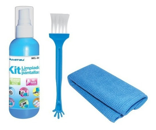 Kit Limpiador Para Pantallas Paño Liquido Y Cepillo Mcl-6004