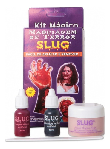 Kit Slug Maquiagem De Terror Halloween   Zumbi