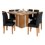 Conjunto Sala De Jantar Indonesia C/vidro 8 Cadeiras - Ma