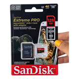 Cartão Memória 128gb Micro Sd Extreme Pro 200mbs V30 Sandisk