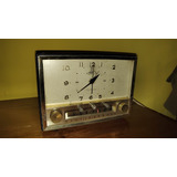 Antigua Radio Reloj Válvula Westinghouse Funcionando 
