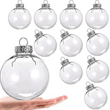 10 Bolas De Adorno Transparentes De Navidad Bolas Decorativa