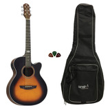 Violão Mini Jumbo Strinberg Sa200c Hbs Honeyburst + Capa