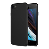 Funda Compatible iPhone 6/6s Plus Negra + Vidrio Templado