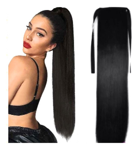 * Extensión Cola Peló Símil Natural Lacio 60cm/peineta #1 *