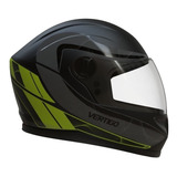 Casco Moto Vertigo V32 Warrior Nocturn Mate Visor Cristal