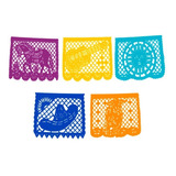 Papel Picado Tira Decorativa Fiesta Mexicana 30 Pz