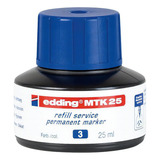 Tinta Recarga Marcador Permanente Edding Mtk 25 Capilaridad Color Azul