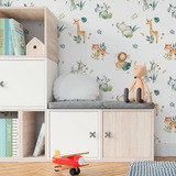  Papel De Parede Para Quarto Infantil Safari Lavável 3m