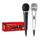 Kit Par Microfone Vocal Dinamico Karaoke C Cabo 3 Metros Mxt