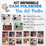 Kit Imprimible. Caja Cámara + Polaroids. Día Del Padre