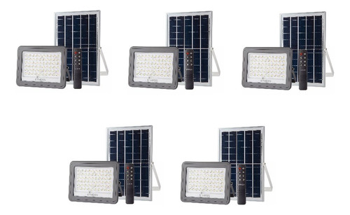Reflector Led 100w X5 Panel Solar Exterior Alta Potencia