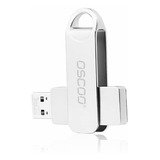 Pendrive Metal Oscoo 32gb Usb 3.0 Plateado Rotación 360