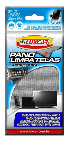 Pano Microfibra Limpeza Limpatelas Celular Tablet Tv Luxcar