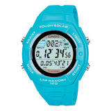 Reloj Casio Unisex Lws-200h-2a 5 Alarmas Crono Color De La Malla Turquesa Color Del Bisel Turquesa