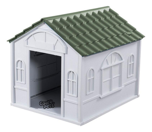 Casa Para Perro Pequeña Verde 75.7x65x63.2 Cms Coolpets