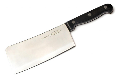 Cuchillo Hachuela Hacha De Cocina 15 Cm Acero Inox Press Color Negro