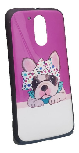 Funda Flexible Pug Gatito Animal Print P/moto G4 Plus Centro