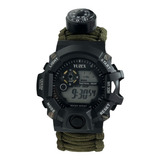 Reloj De Supervivencia Cuerda Paracord Reloj 6 En 1 Pedernal