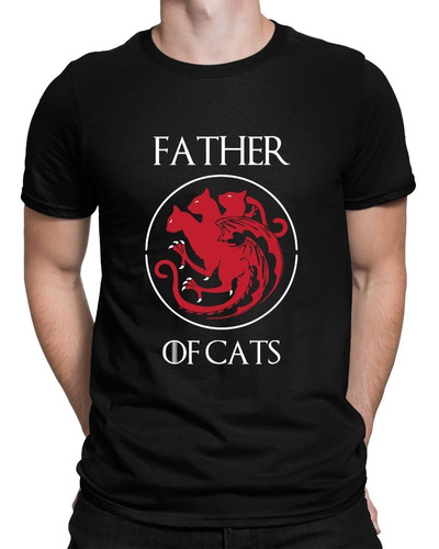 Playera Para Hombre Father Of Cats Got Gatos