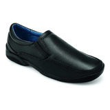 Zapato Escolar Juvenil Hombre Negro Adriano Borzani 203