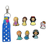 Charms Accesorios Dijes Para Crocs 7 Piezas + Llavero Azul