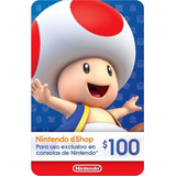 Tarjeta  Nintendo Eshop - 100 Mxn Código Digital