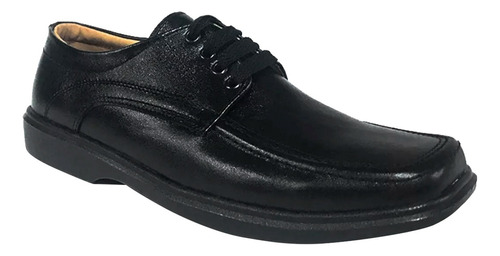 Zapato Cuero Colegial Negro Formal Niño Hombre Amarrar 960