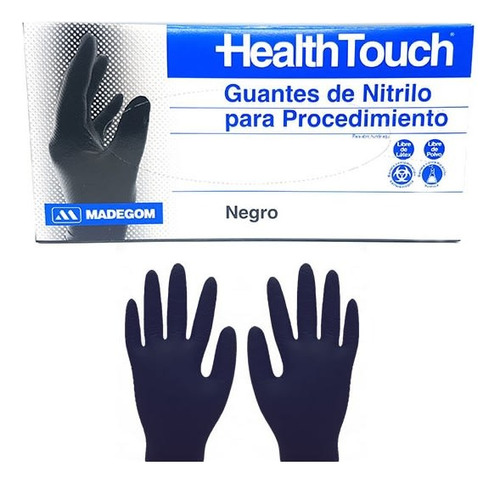 Guantes De Nitrilo Negro Health-touch