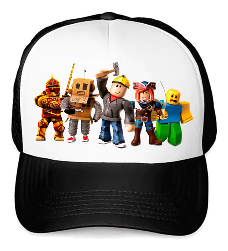 Jockey Gorro Malla  Para Niños Con Diseño Roblox Perso