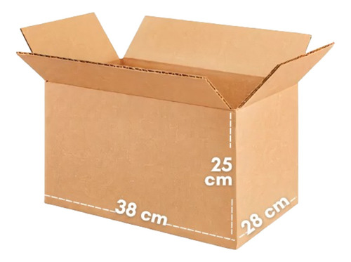 Cajas De Carton E-commerce 38x28x25 Cm Paquete 10 Cajas