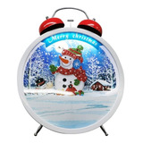 Reloj Navideño Bola De Nieve Con Luz Y Sonido Ref. Sdd011