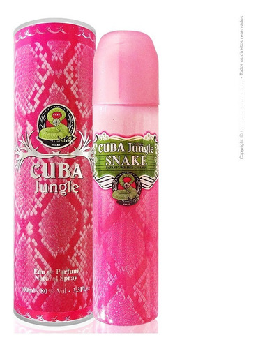 Perfume Spray Cuba Jungle Snake Cobra Feminino Edp 100ml ~ For Woman