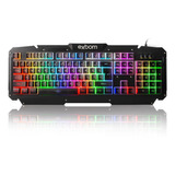 Teclado Gamer Rgb Usb Semi-mecânico Acabamento Metal Bk-g200